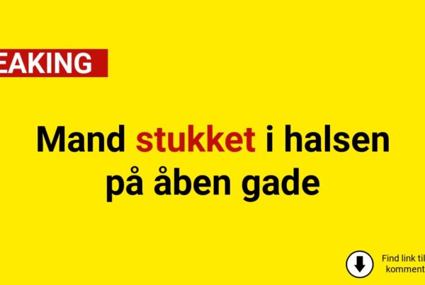 Mand stukket i halsen på åben gade