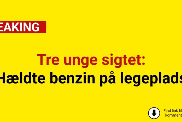 Tre unge sigtet: Hældte benzin på legeplads