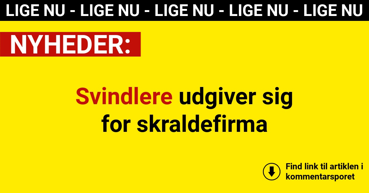 Svindlere udgiver sig for skraldefirma