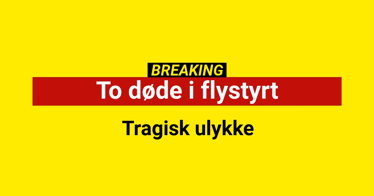 Tragisk ulykke: To døde i flystyrt
