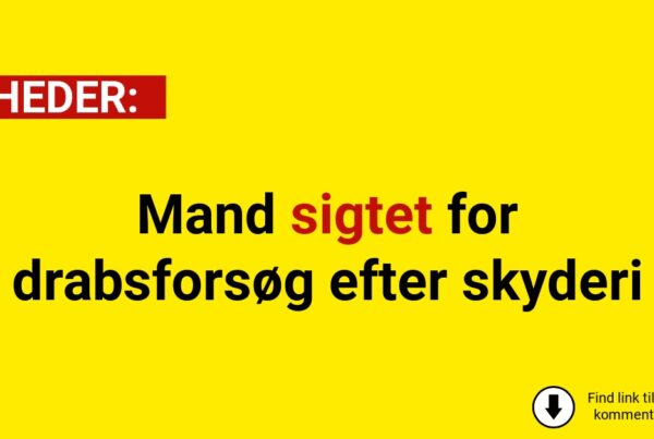 Mand sigtet for drabsforsøg efter skyderi