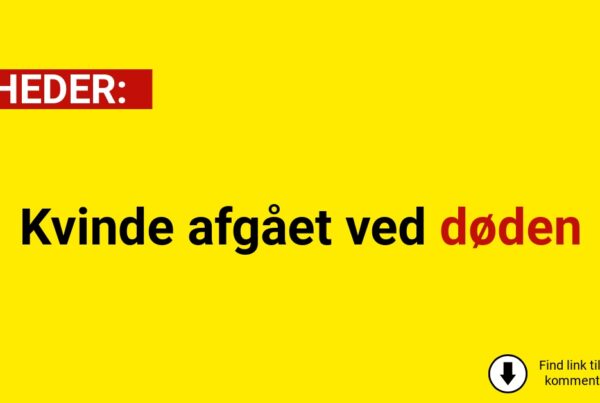 Kvinde afgået ved døden