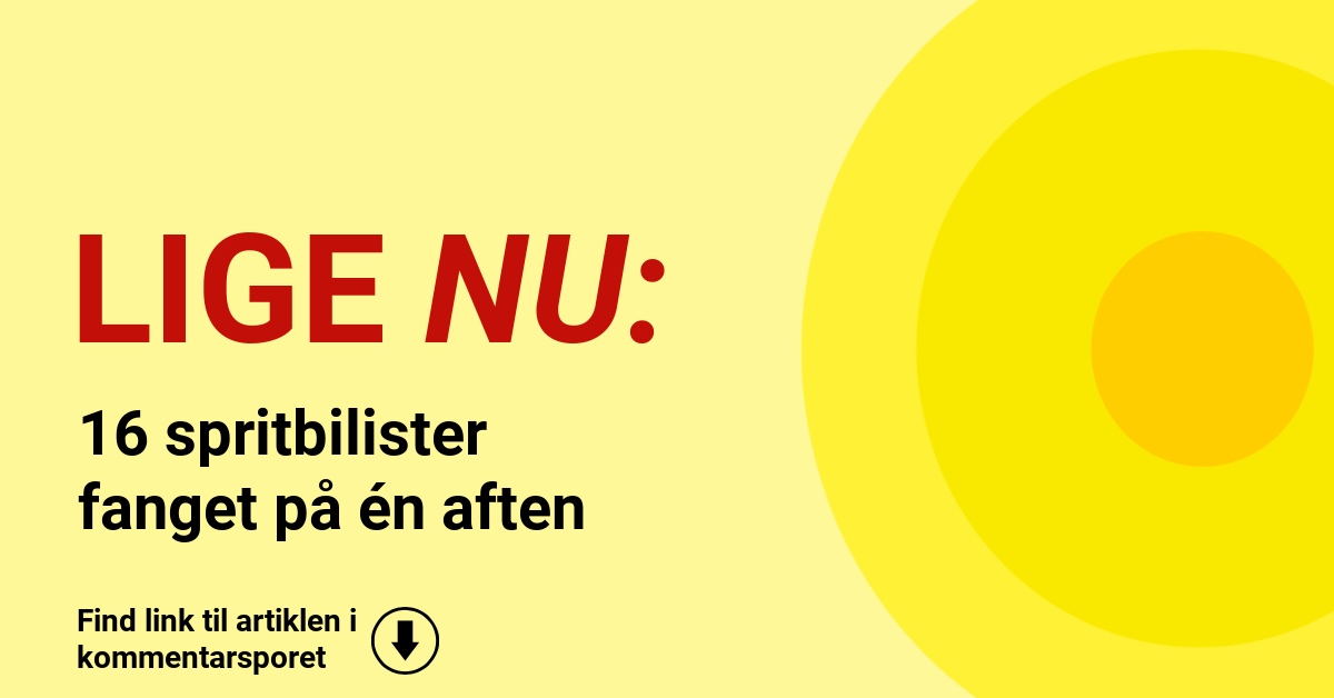 16 spritbilister fanget på én aften