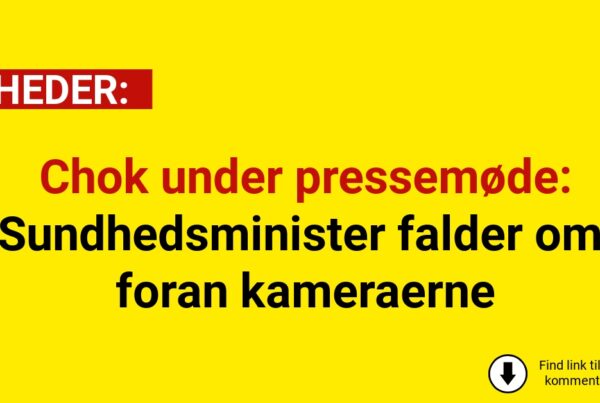 Chok under pressemøde: Sundhedsminister falder om foran kameraerne