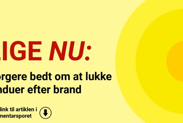 Borgere bedt om at lukke vinduer efter brand