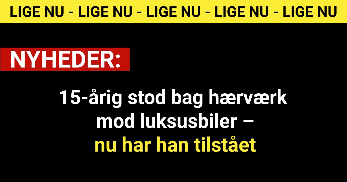 15-årig stod bag hærværk mod luksusbiler – nu har han tilstået