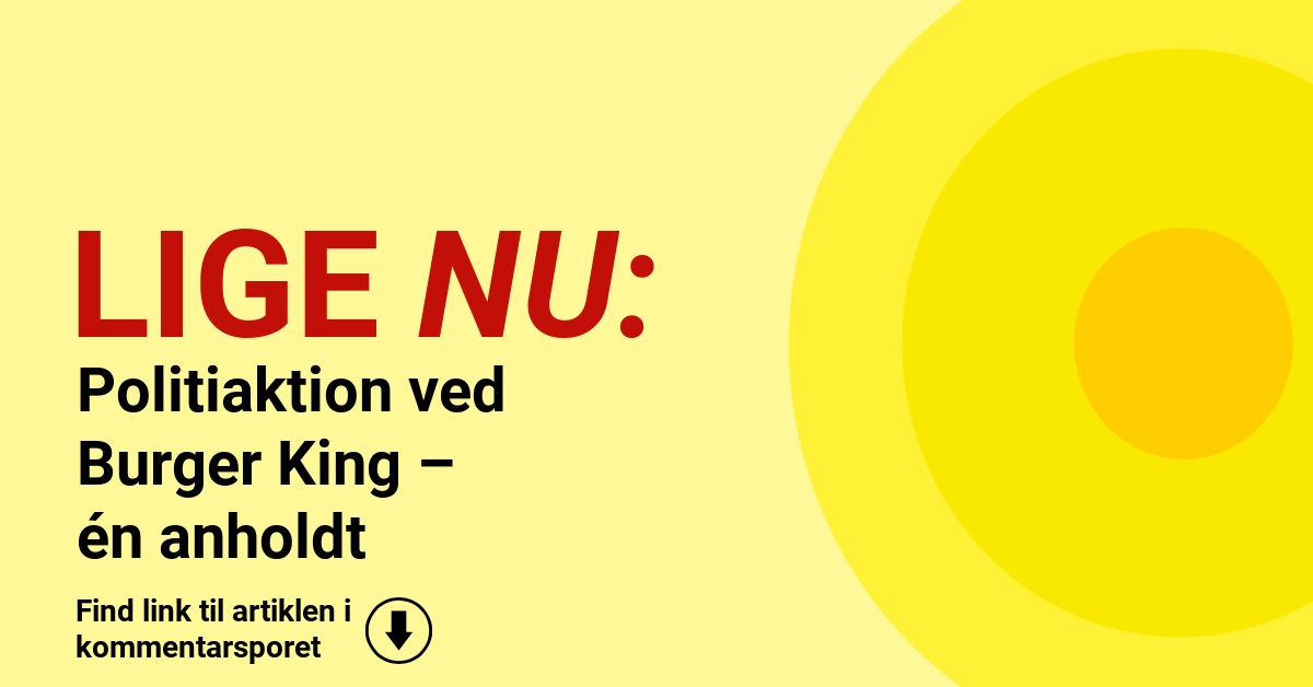 Politiaktion ved Burger King – én anholdt