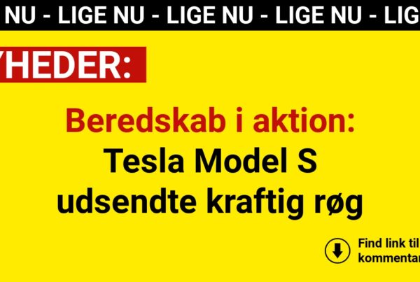 Beredskab i aktion: Tesla Model S udsendte kraftig røg