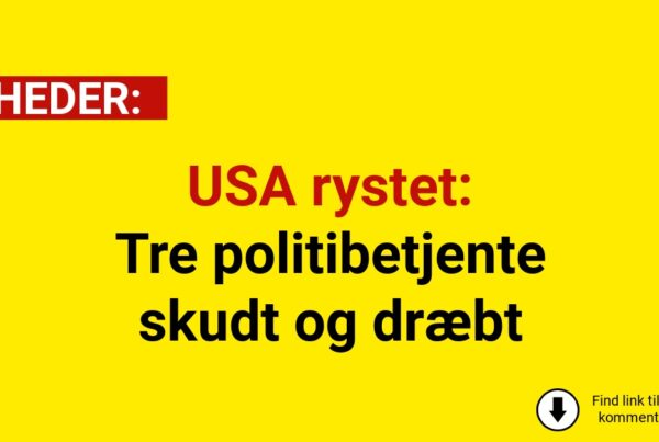 USA rystet: Tre politibetjente skudt og dræbt