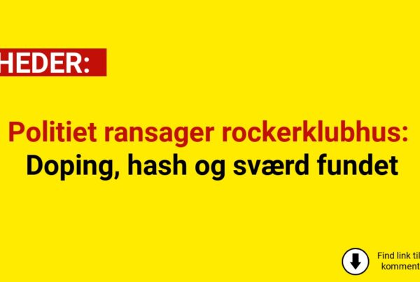 Politiet ransager rockerklubhus: Doping, hash og sværd fundet