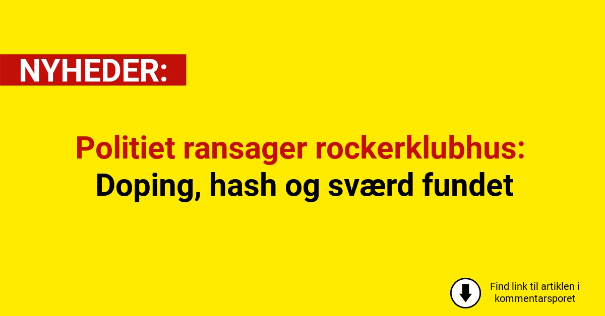 Politiet ransager rockerklubhus: Doping, hash og sværd fundet