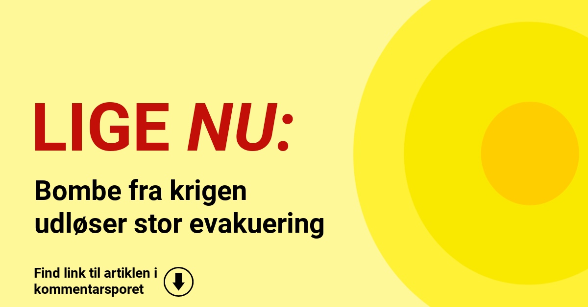 Bombe fra krigen udløser stor evakuering