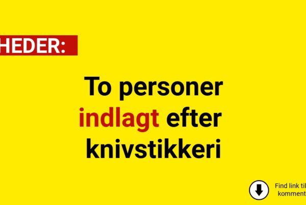 To personer indlagt efter knivstikkeri