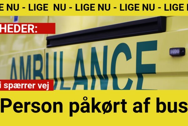 Person påkørt af bus – politi spærrer vej