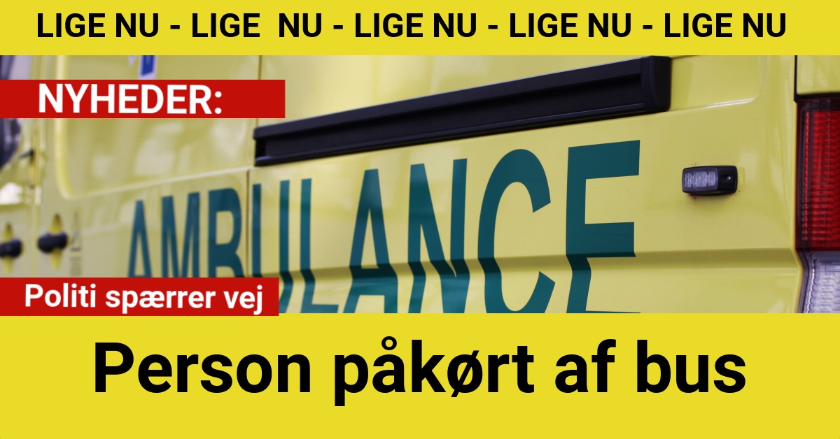 Person påkørt af bus – politi spærrer vej
