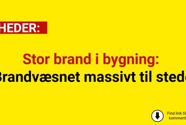 Stor brand i bygning: Brandvæsnet massivt til stede
