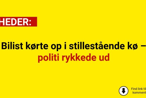 Bilist kørte op i stillestående kø – politi rykkede ud