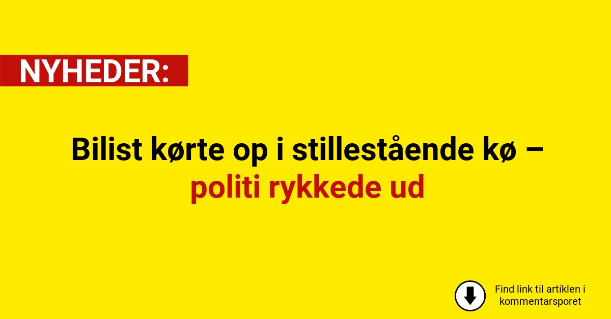 Bilist kørte op i stillestående kø – politi rykkede ud