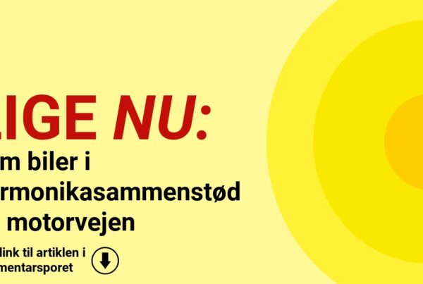Fem biler i harmonikasammenstød på motorvejen