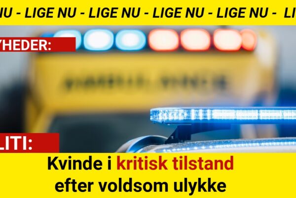 Kvinde i kritisk tilstand efter voldsom ulykke