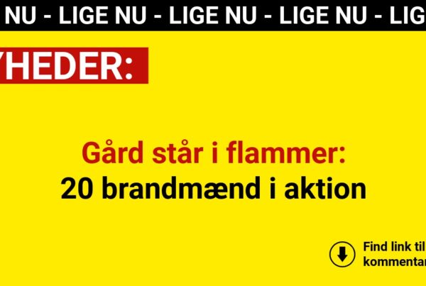 Gård står i flammer: 20 brandmænd i aktion