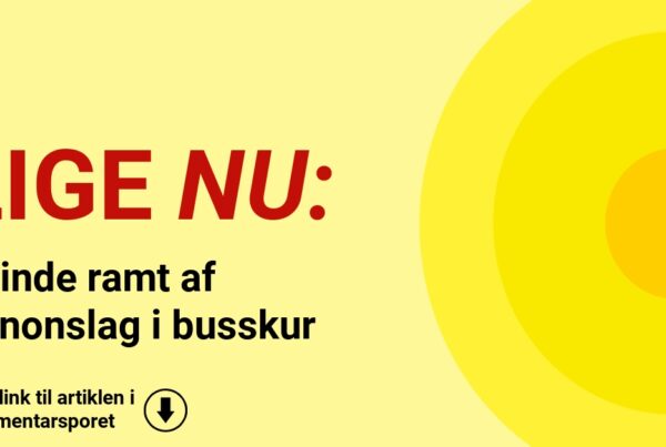 Kvinde ramt af kanonslag i busskur