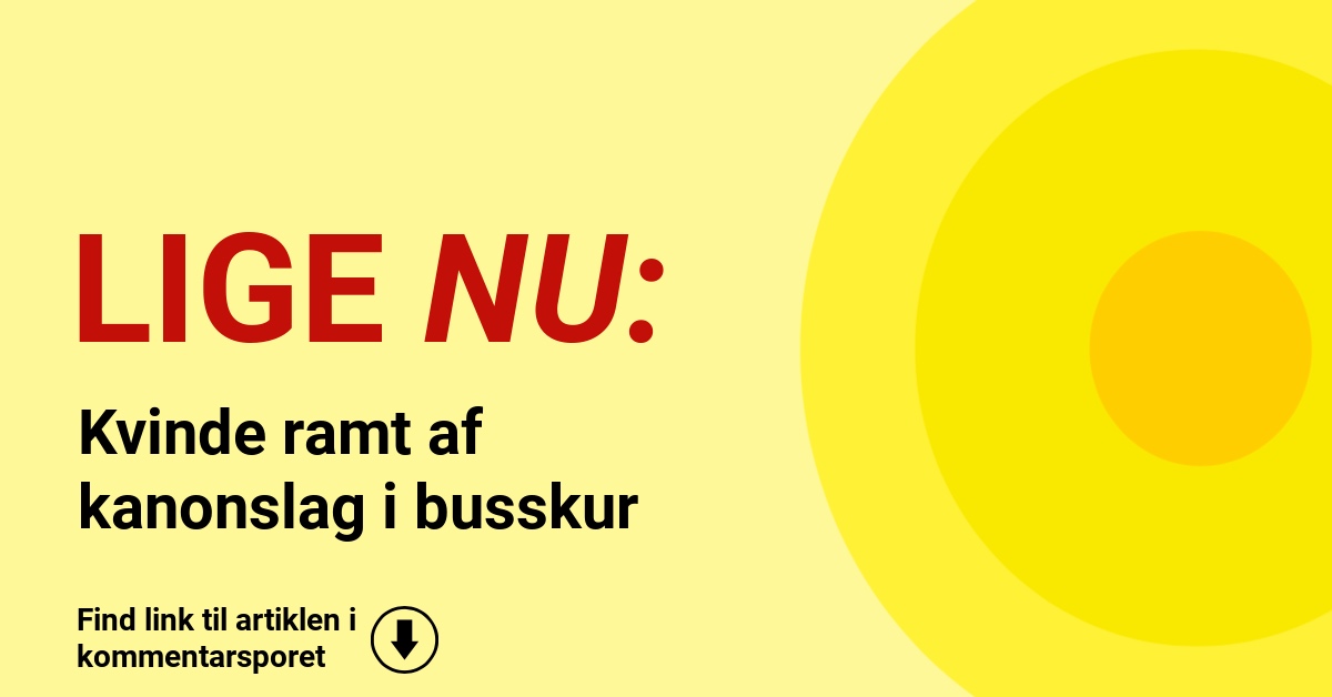 Kvinde ramt af kanonslag i busskur