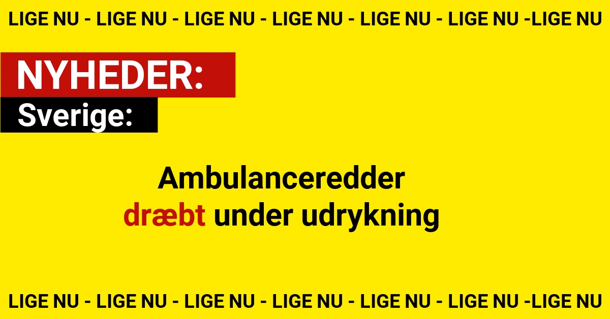 Ambulanceredder dræbt under udrykning