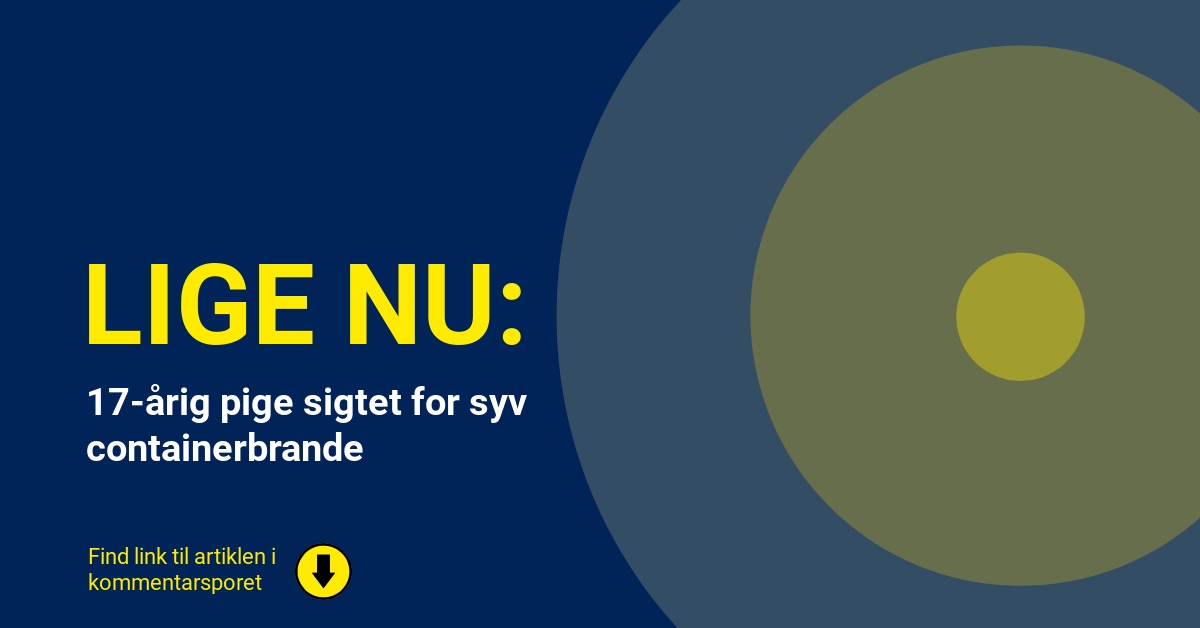 17-årig pige sigtet for syv containerbrande