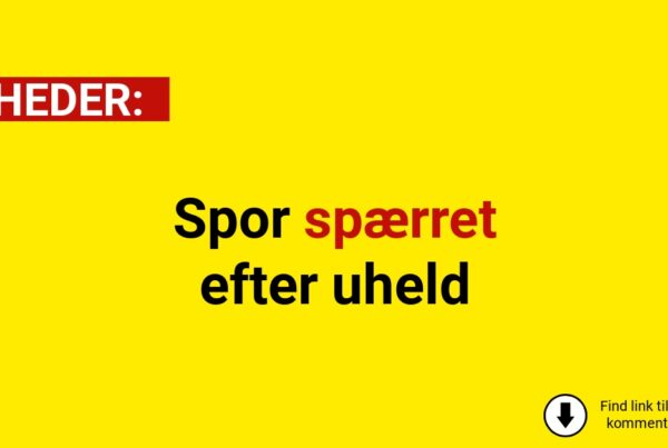 Spor spærret efter uheld