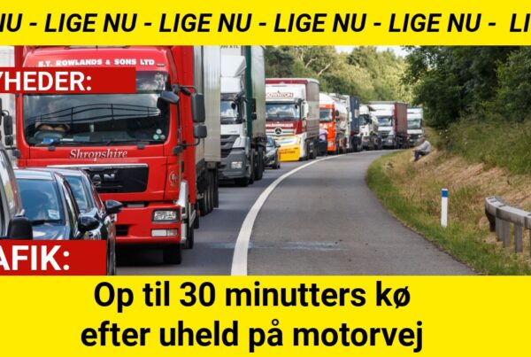 Op til 30 minutters kø efter uheld på motorvej
