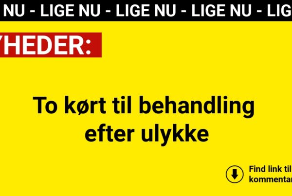 To kørt til behandling efter ulykke