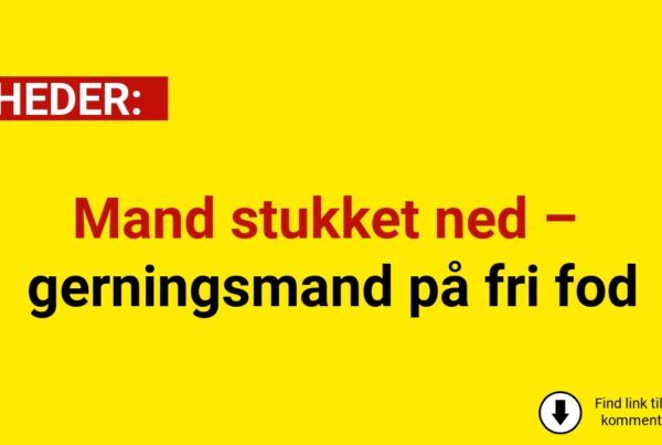 Mand stukket ned – gerningsmand på fri fod