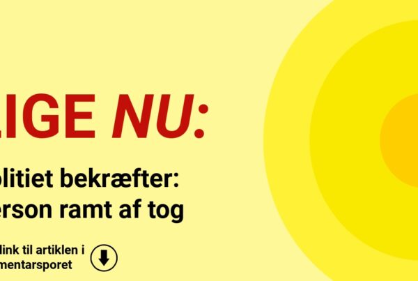 Politiet bekræfter: Person ramt af tog