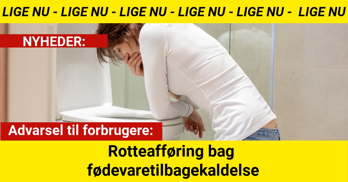 Advarsel til forbrugere: Rotteafføring bag fødevaretilbagekaldelse