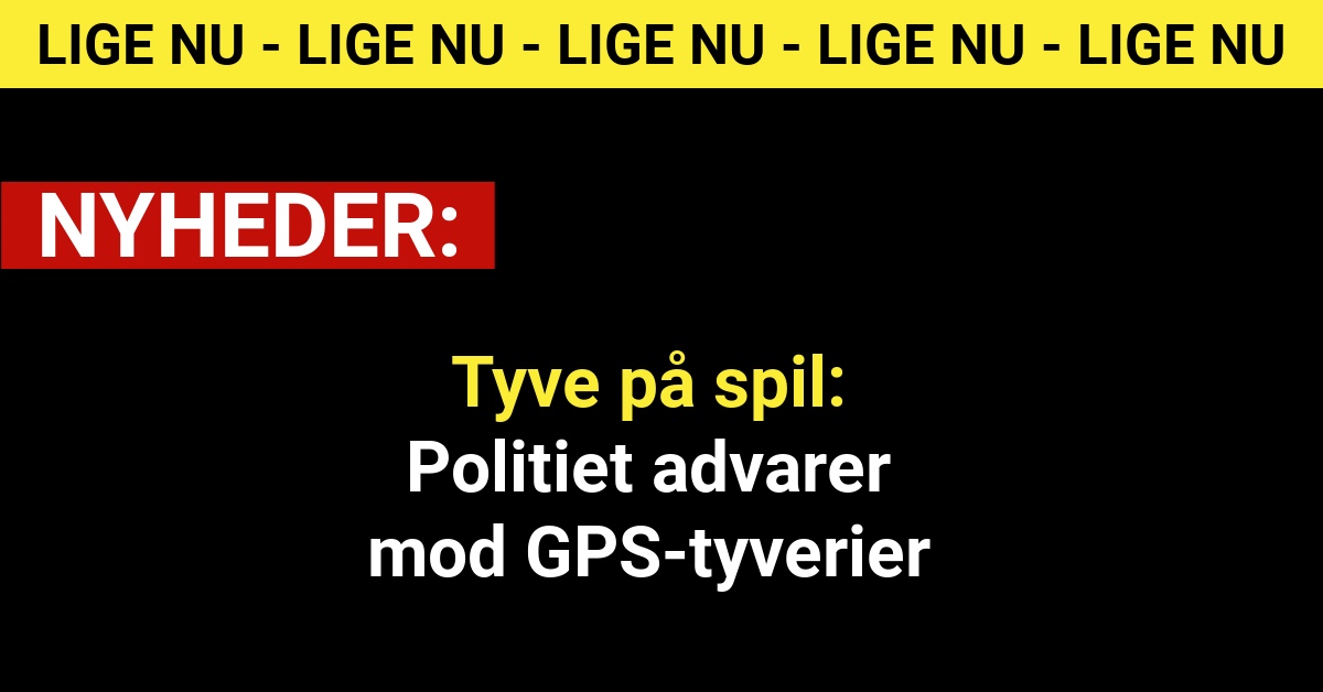 Tyve på spil: Politiet advarer mod GPS-tyverier