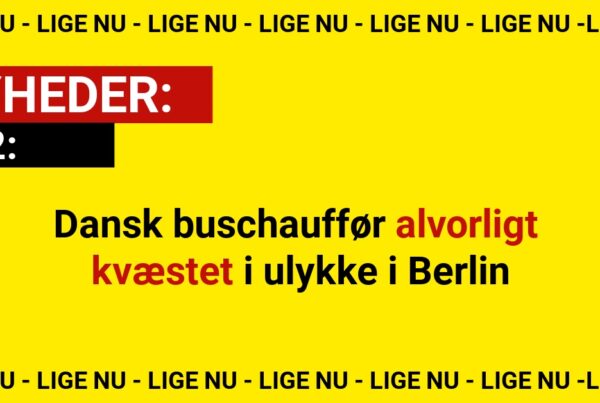 Dansk buschauffør alvorligt kvæstet i ulykke i Berlin