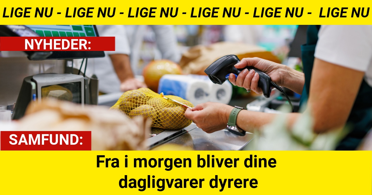Fra i morgen bliver dine dagligvarer dyrere