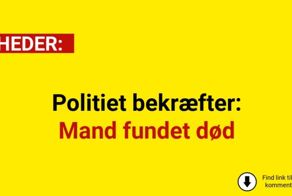 Politiet bekræfter: Mand fundet død