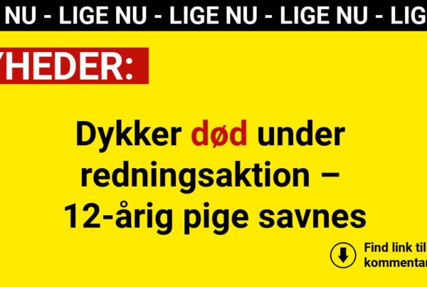 Dykker død under redningsaktion – 12-årig pige savnes