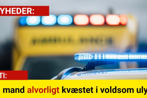 Ung mand alvorligt kvæstet i voldsom ulykke