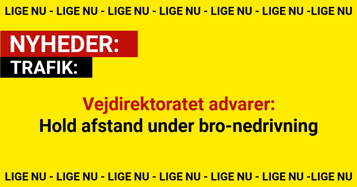 Vejdirektoratet advarer: Hold afstand under bro-nedrivning