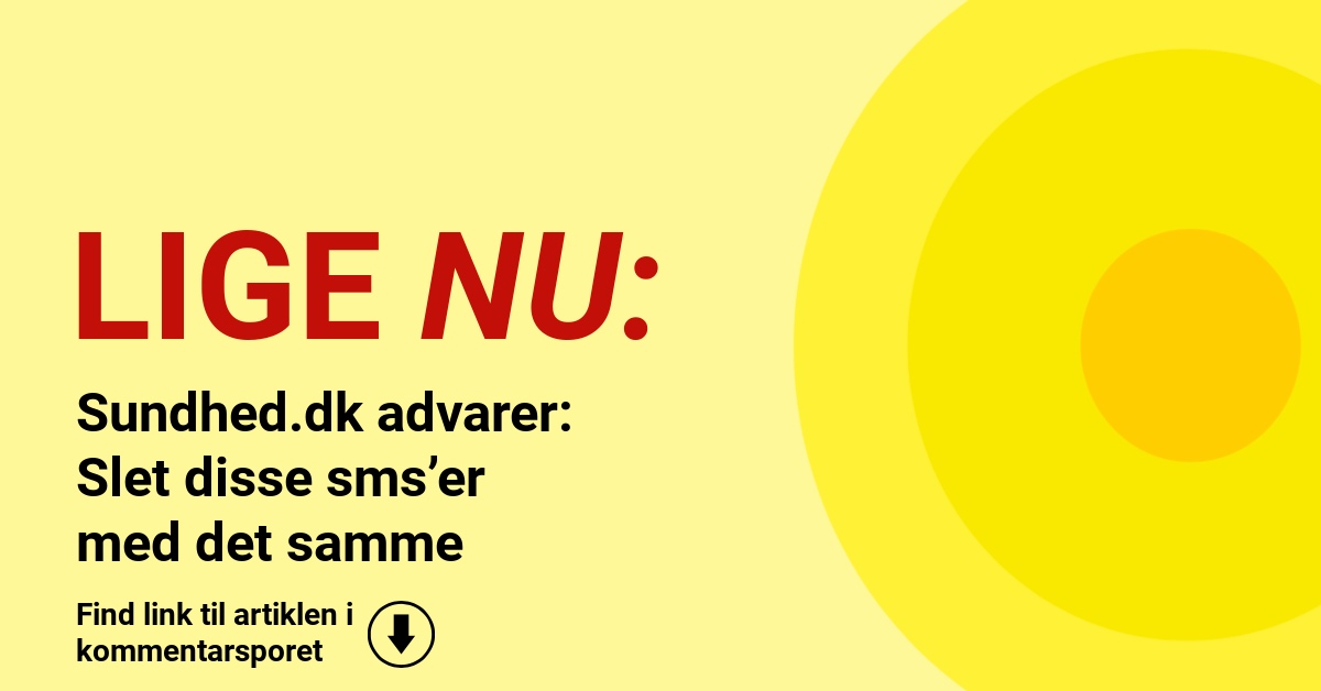 Sundhed.dk advarer: Slet disse sms’er med det samme
