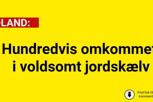 Hundredvis omkommet i voldsomt jordskælv