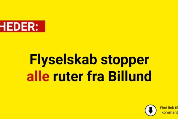Flyselskab stopper alle ruter fra Billund