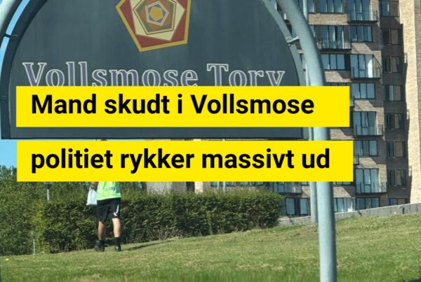 Mand skudt i Vollsmose – politiet rykker massivt ud