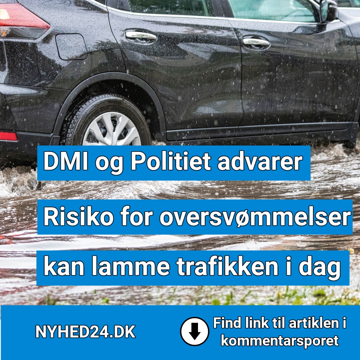 DMI og Politiet advarer: Risiko for oversvømmelser