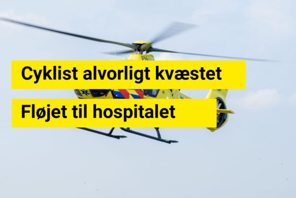 Cyklist alvorligt kvæstet - Fløjet til hospitalet