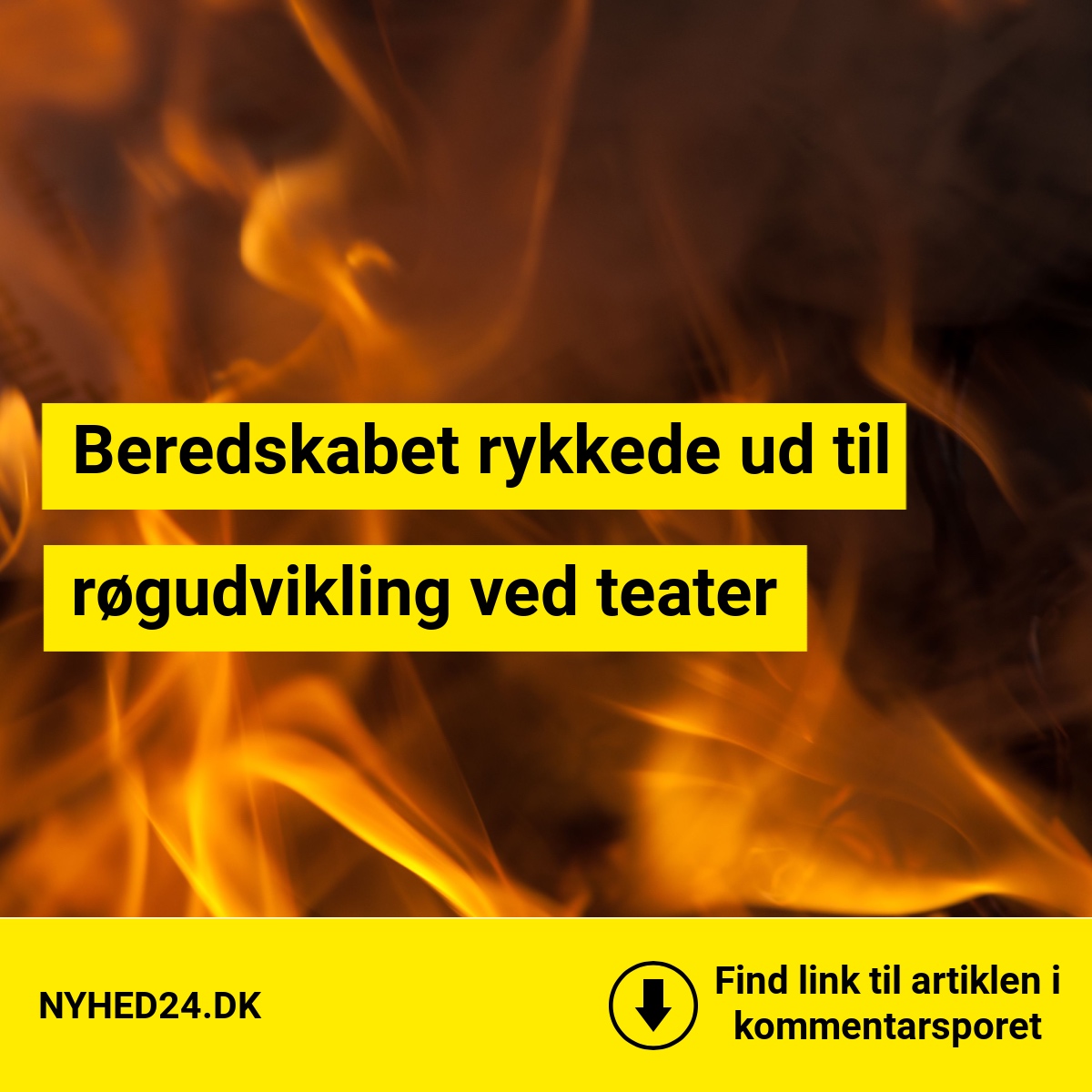 Beredskabet rykkede ud til røgudvikling ved teater
