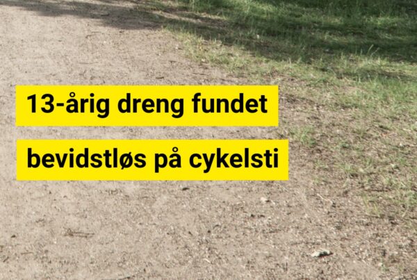 bevidstløs på cykelsti